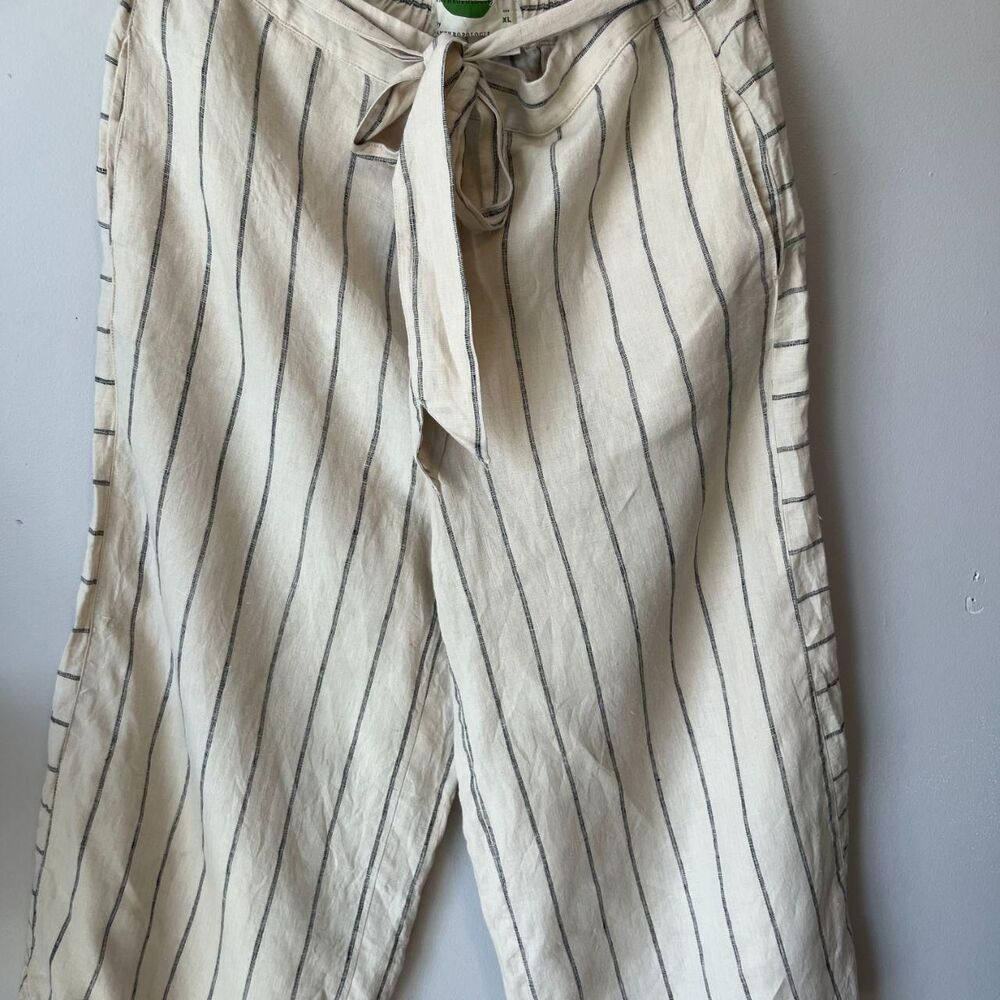 Anthropologie Women's Cream and Tan Trousers
